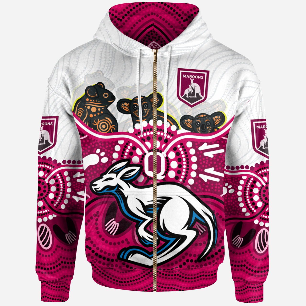 maroons-rugby-aboriginal-custom-hoodie-the-cane-toads-with-indigenous-koala