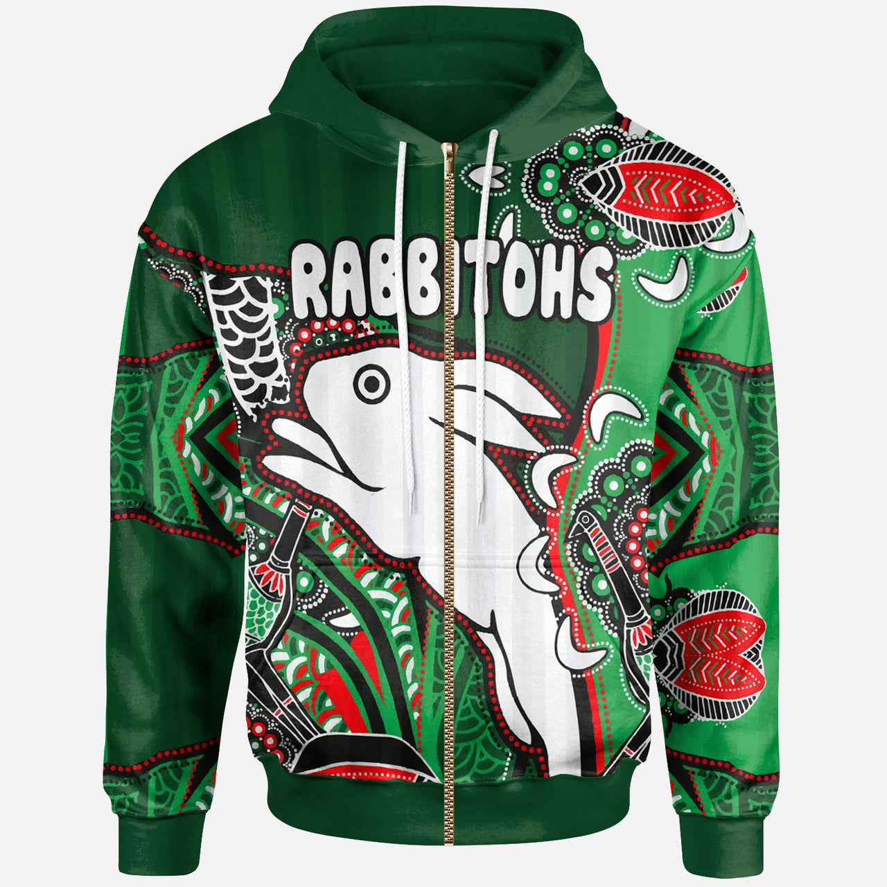 south-sydney-rabbitohs-rugby-custom-hoodie-indigenous-dreaming-rabbitohs