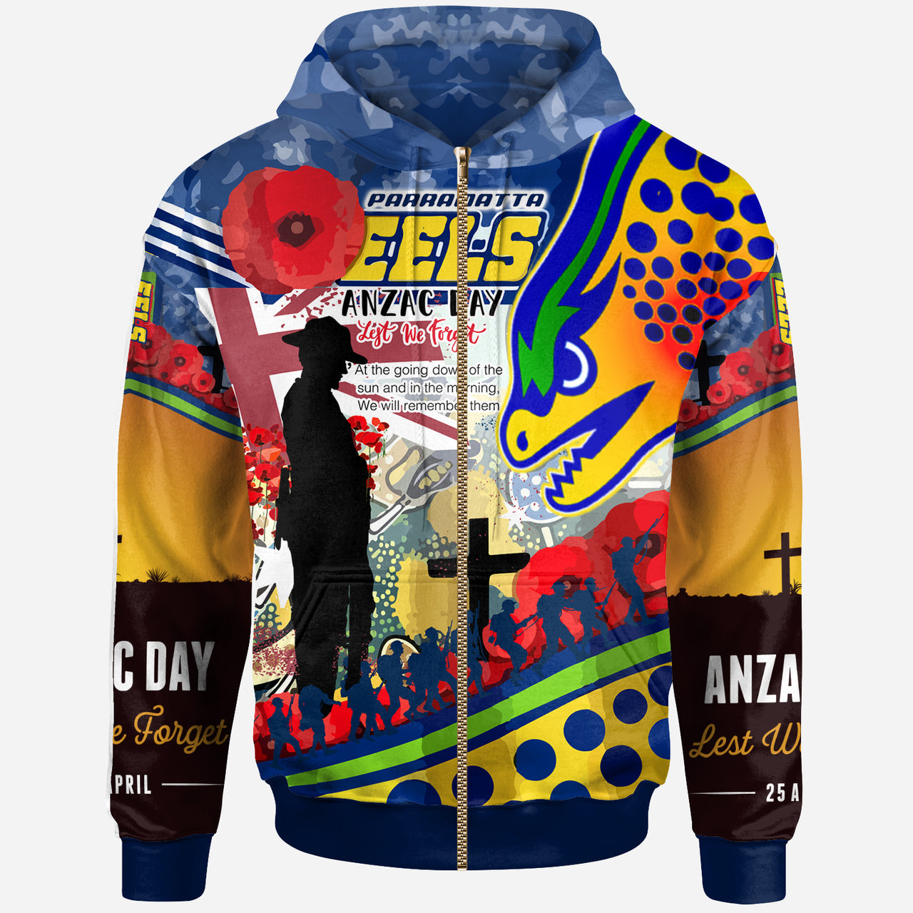 eels-rugby-australia-anzac-day-lest-we-forget-custom-hoodie-remembrance-eels-with-anzac-poppy-watercolour-style