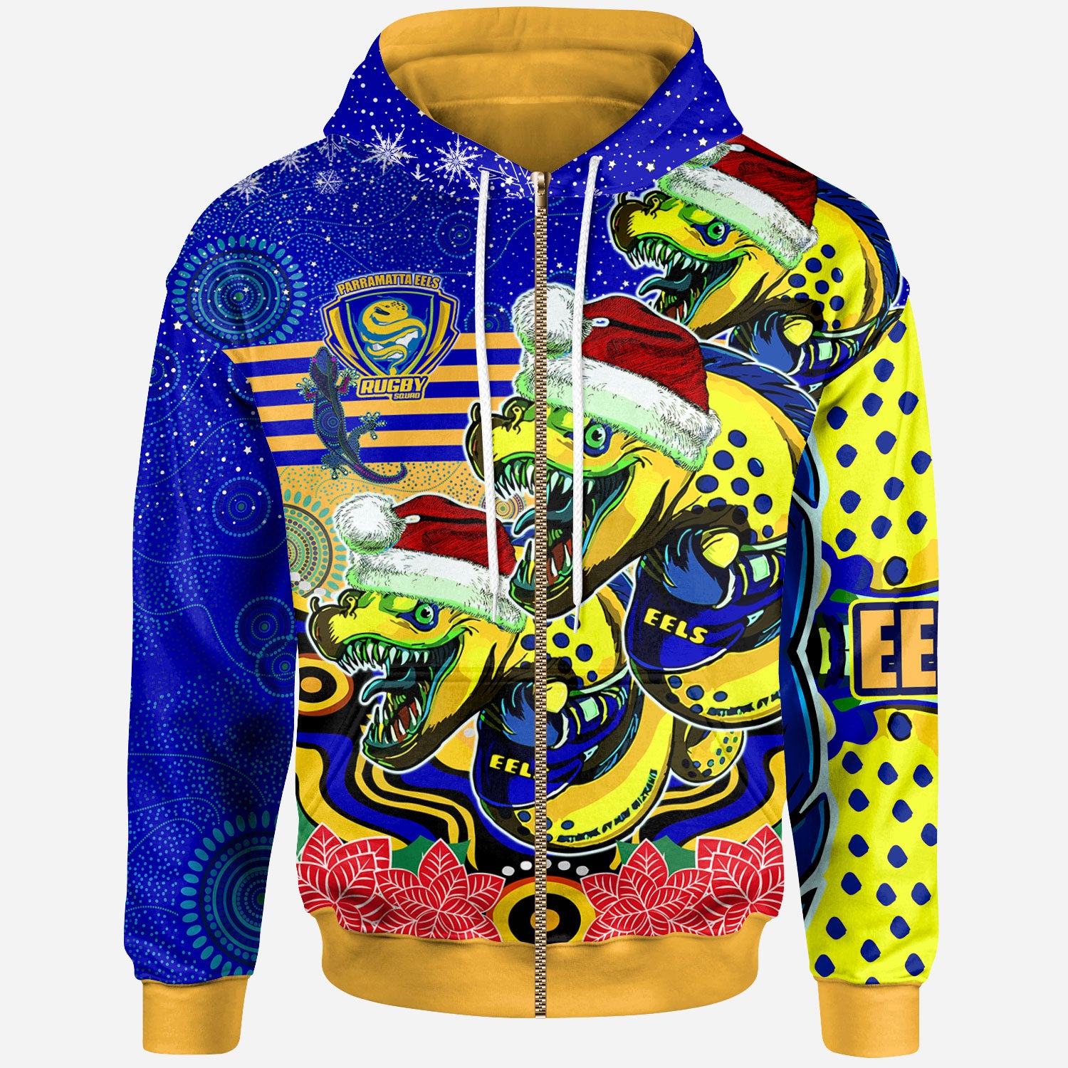 parramatta-eels-rugby-christmas-hoodie-custom-christmas-super-eels-squad-indigenous-hoodie