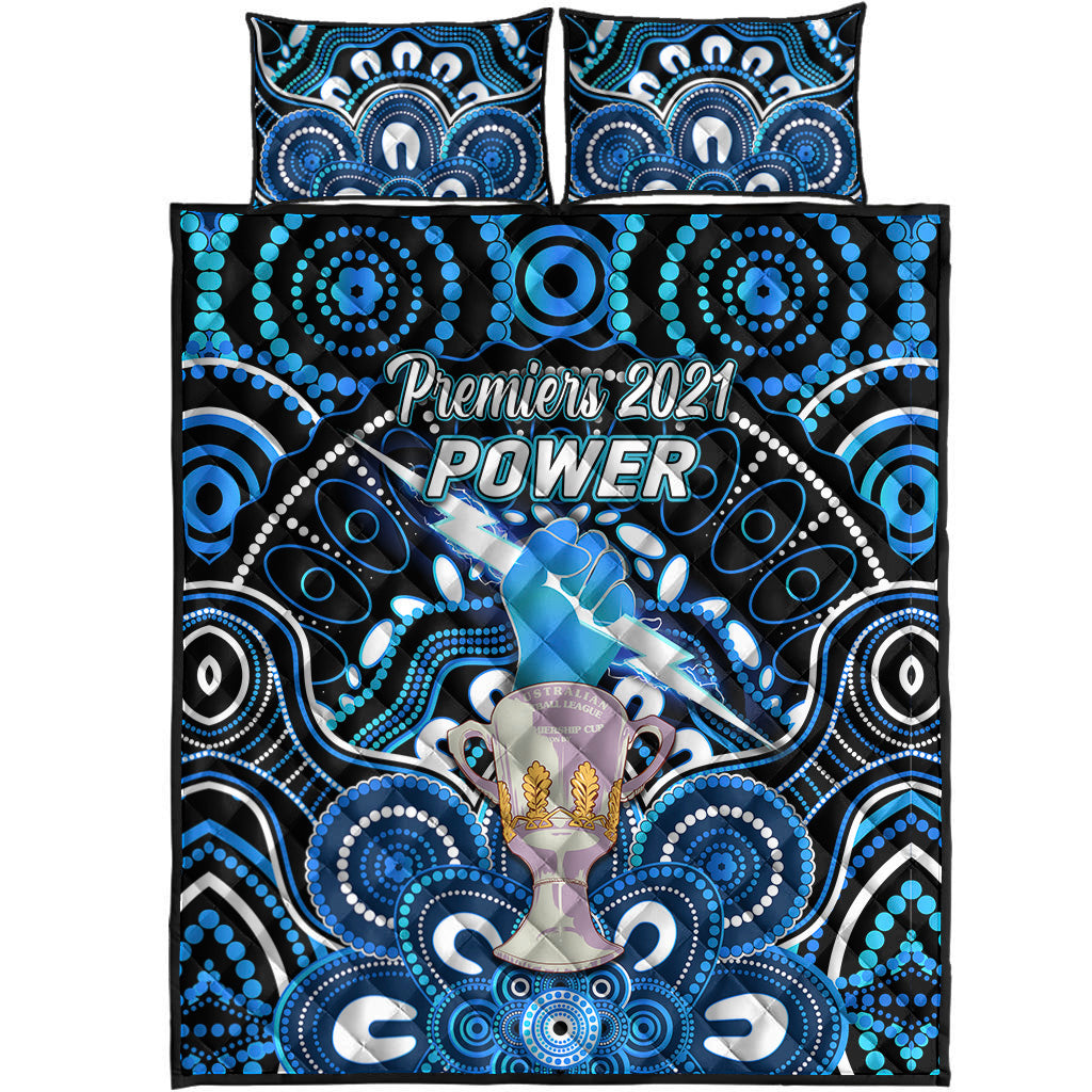 port-adelaide-power-indigenous-quilt-bed-set-football-2021-premiers-trophy