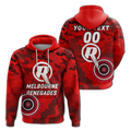 (Custom Personalised) Melbourne Renegades ANZAC Day Aboriginal Hoodie - LT12