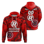 (Custom Personalised) Melbourne Renegades ANZAC Day Aboriginal Hoodie - LT12