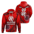 (Custom Personalised) Melbourne Renegades Aboriginal Art Cricket 2022 Hoodie