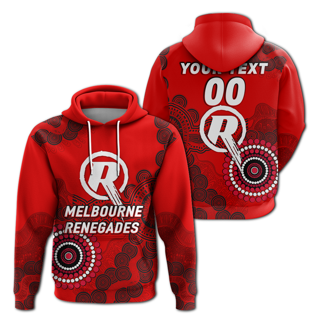 (Custom Personalised) Melbourne Renegades Aboriginal Art Cricket 2022 Hoodie