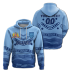 (Custom Personalised) New South Wales Blues Aboriginal  Indigenous Hoodie - LT12