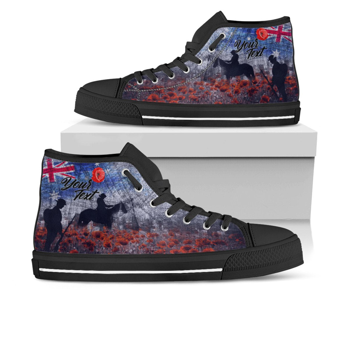 custom-text-anzac-day-high-top-shoe-lest-we-forget-vintage-poppies-1