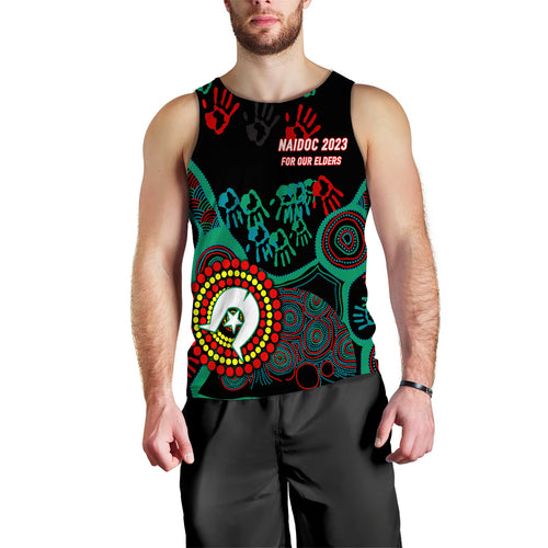 (Custom Personalised) NAIDOC Week 2023 Aboriginal Art For Our Elders Men Tank Top - LT12