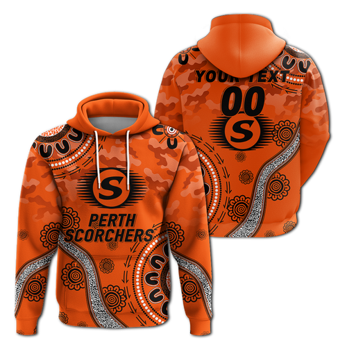 (Custom Personalised) Perth Scorchers ANZAC Day Aboriginal Hoodie - LT12