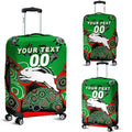 (Custom Personalised) Rabbitohs Rugby Aboriginal Art Luggage Covers - LT12