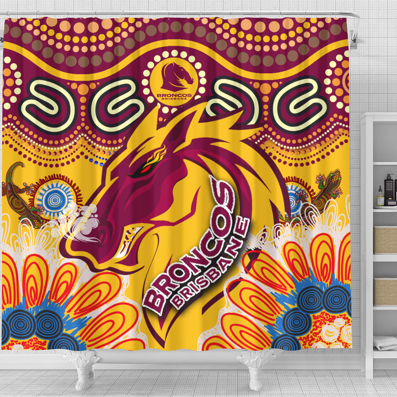 broncos-2022-rugby-custom-shower-curtain-indigenous-super-broncos-with-aussie-gecko