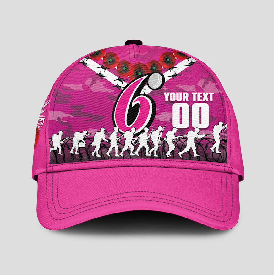 custom-personalised-sydney-sixers-anzac-2022-caps-camouflage-with-poppy