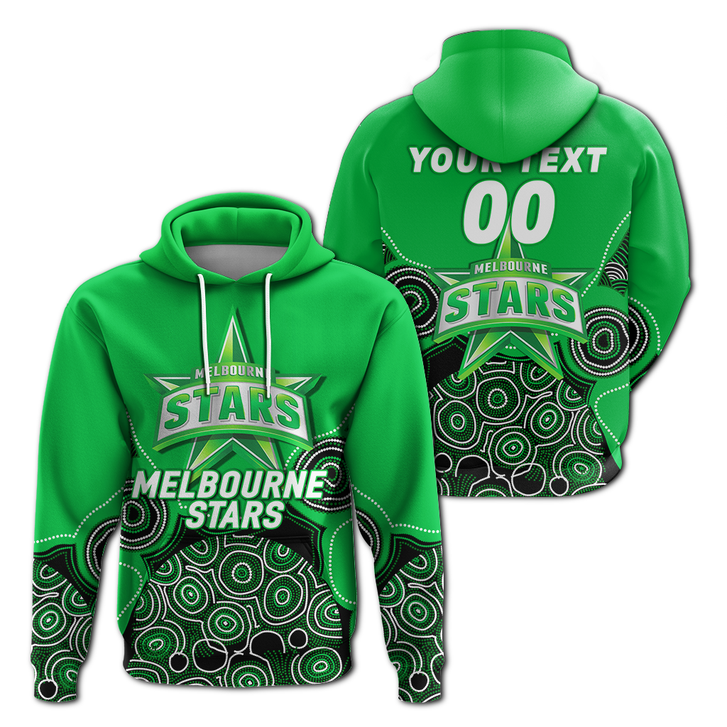 (Custom Personalised) Melbourne Stars Aboriginal Art Cricket 2022 Hoodie - LT12