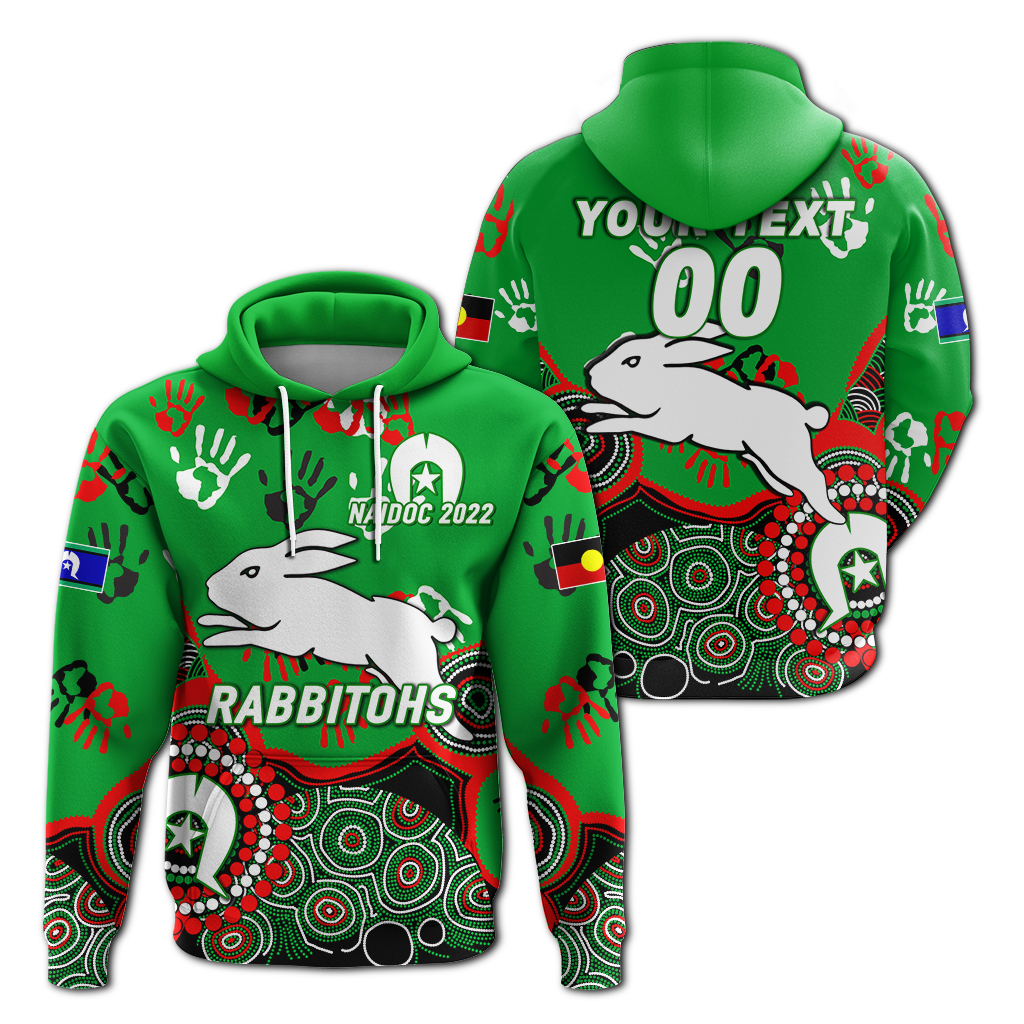 custom-personalised-rabbitohs-rugby-naidoc-2022-aboriginal-hoodie