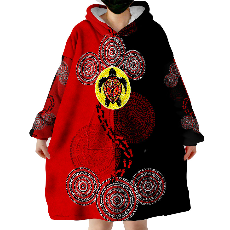 aboriginal-dot-painting-turtle-aboriginal-flag-style-wearable-blanket-hoodie