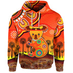 custom-personalised-aboriginal-art-koala-hoodie-indigenous-unique-vibes-orange