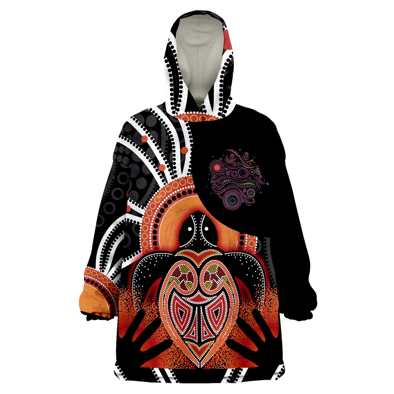aboriginal-in-my-heart-hand-with-turtle-wearable-blanket-hoodie