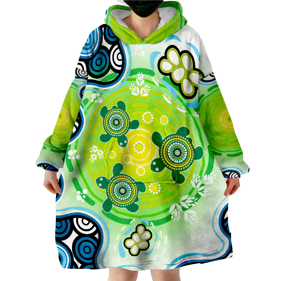 aboriginal-ndigenous-green-turtle-wearable-blanket-hoodie