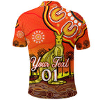 custom-personalised-aboriginal-art-kangaroo-polo-shirt-indigenous-unique-vibes-orange