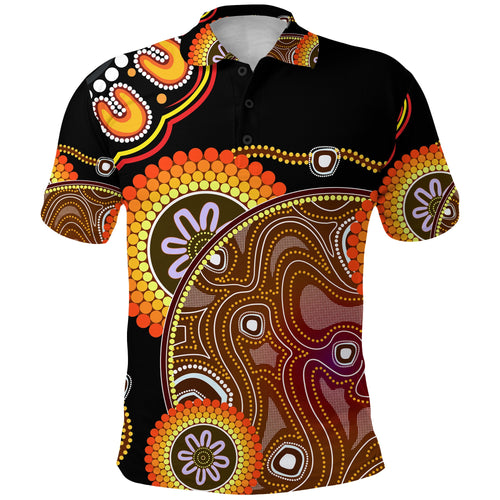 custom-personalised-aboriginal-polo-shirt-sun-rise-indigenous-vibes