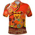 custom-personalised-aboriginal-art-koala-polo-shirt-indigenous-unique-vibes-orange