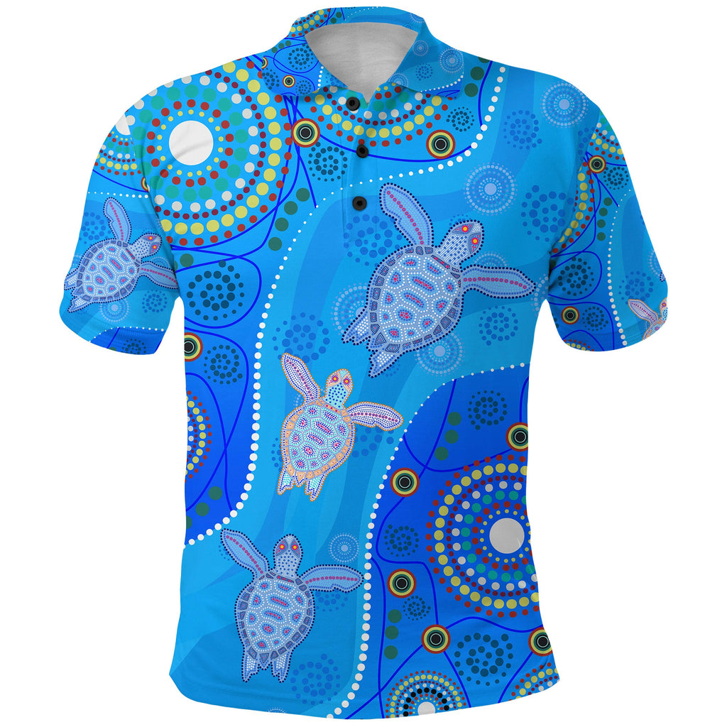 aboriginal-art-turtle-polo-shirt-indigenous-simple-vibes