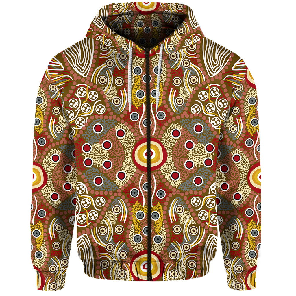 custom-personalised-aboriginal-art-dot-vibes-zip-hoodie-indigenous-no-2