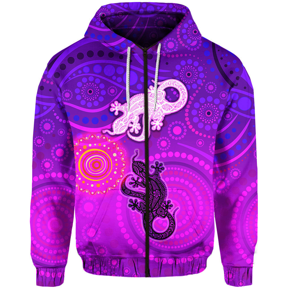 custom-personalised-aboriginal-art-lizards-zip-hoodie-indigenous-unique-vibes
