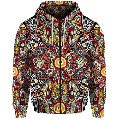 custom-personalised-aboriginal-art-dot-vibes-zip-hoodie-indigenous-no-1