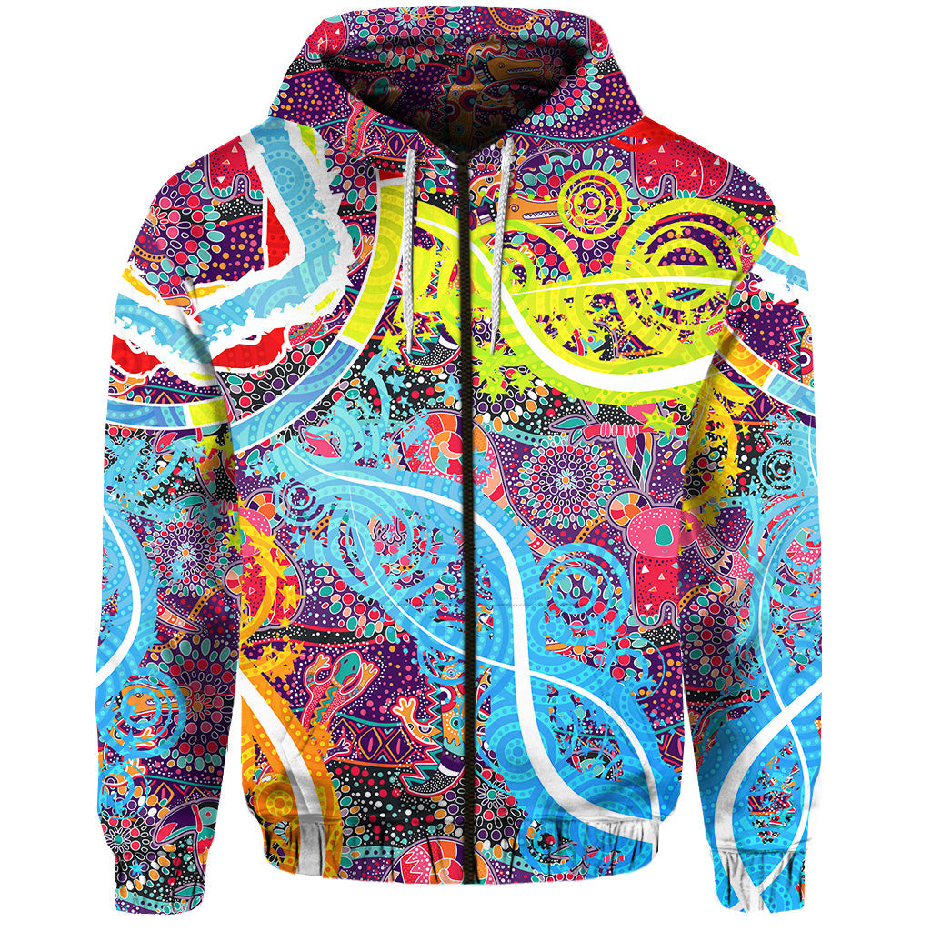 custom-personalised-aboriginal-art-colorful-vibes-zip-hoodie-indigenous