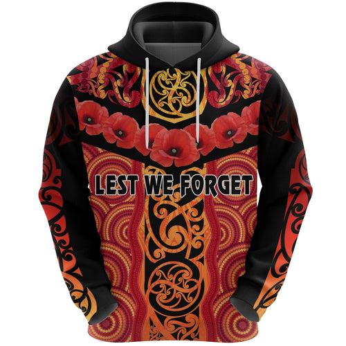 anzac-lest-we-forget-poppy-hoodie-new-zealand-maori-silver-fern-australia-aboriginal