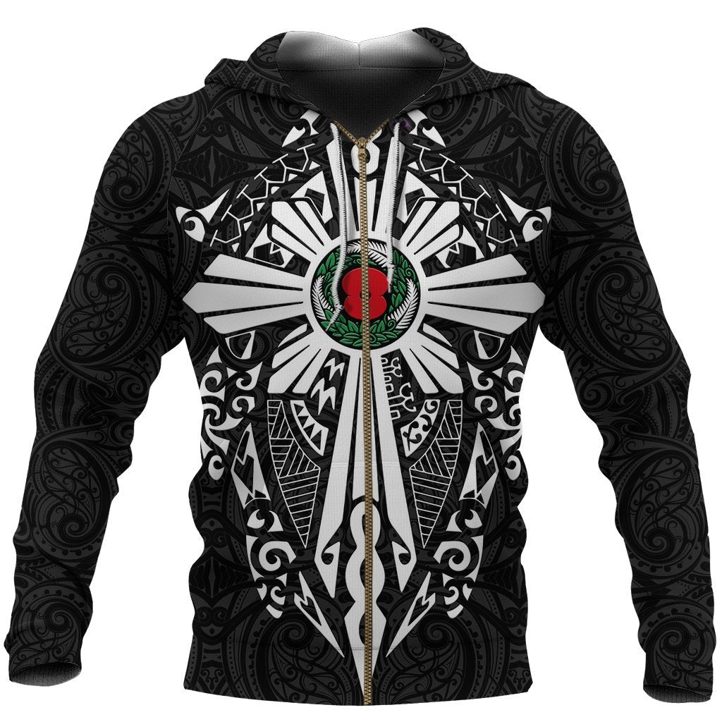 new-zealand-anzac-zip-up-hoodie-lest-we-forget-maori-cross-tattoo-zipper-hoodie