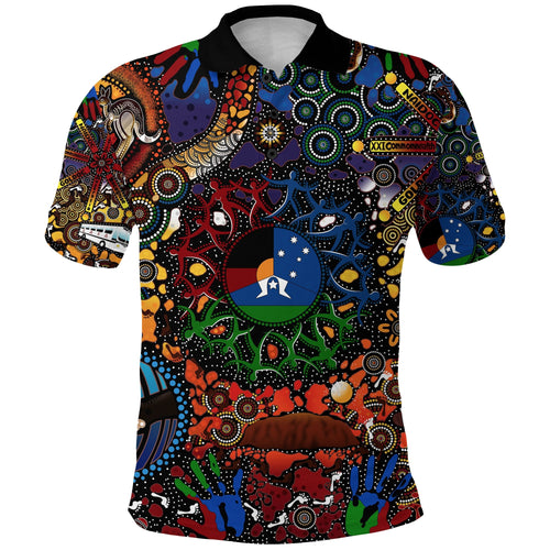custom-personalised-australia-naidoc-week-2021-polo-shirt-indigenous-be-proud-custom-text-and-number
