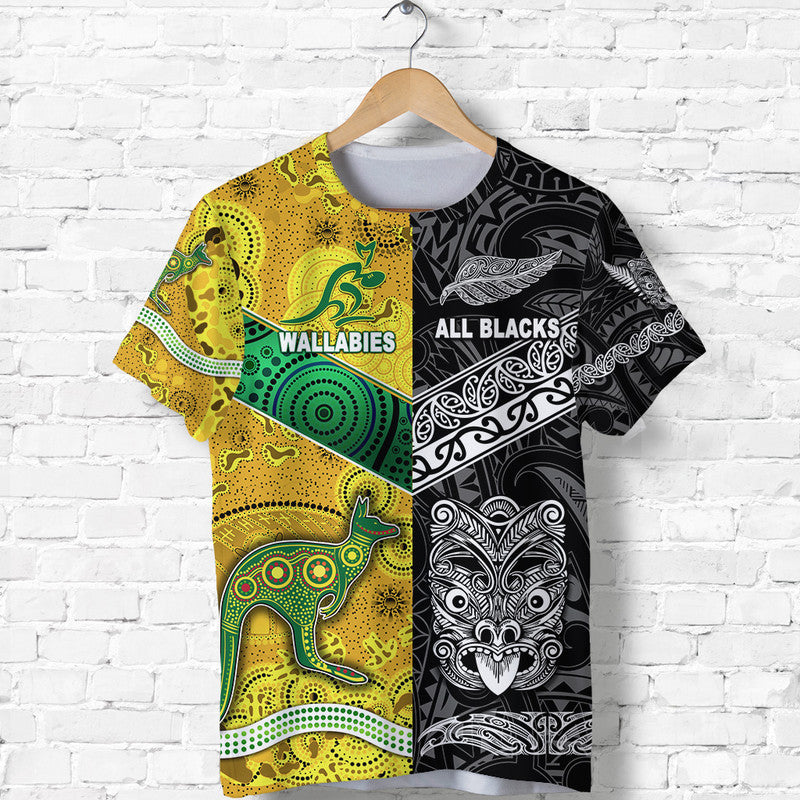 custom-personalised-new-zealand-maori-all-black-and-australia-wallabies-aboriginal-t-shirt-rugby-together