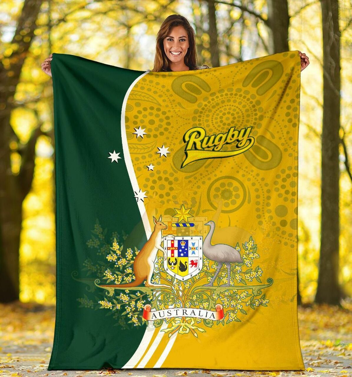 australia-blanket-australia-coat-of-arm-in-style