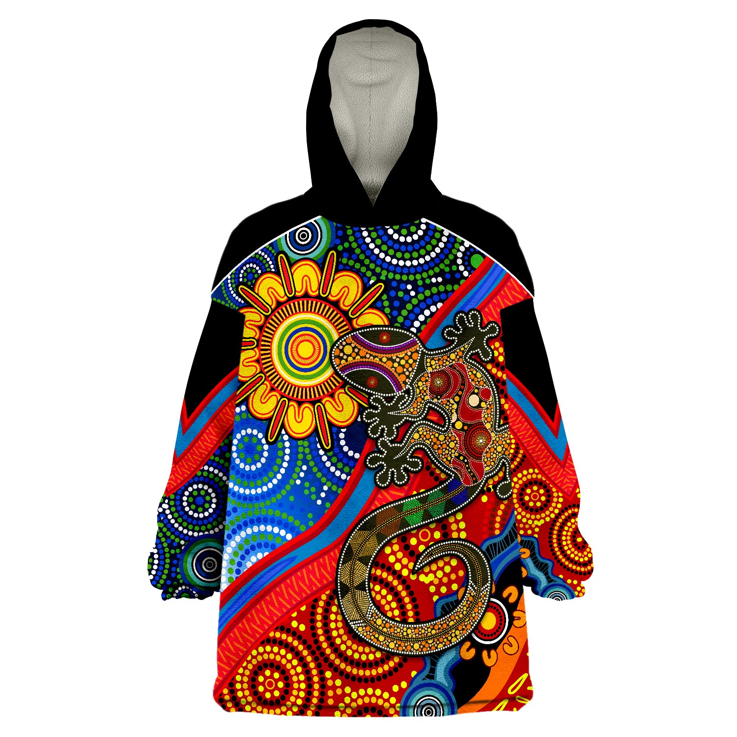 australia-lizard-and-sun-aboriginal-art-speical-wearable-blanket-hoodie