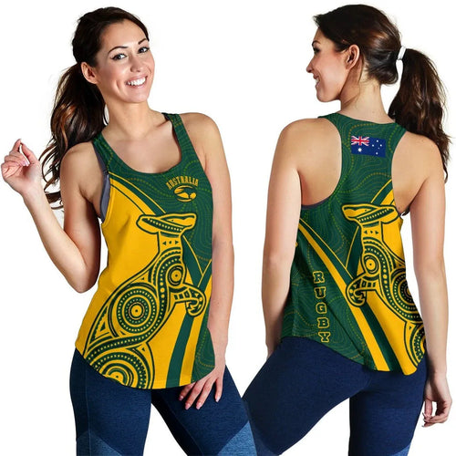 australia-women-racerback-tank-australian-kangaroo-aboriginal-patterns