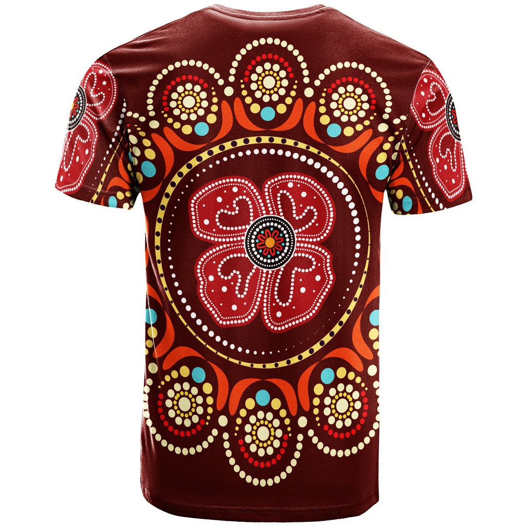 t-shirt-aboriginal-dot-art-painting-with-red-poppy-flower