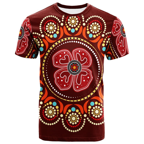 t-shirt-aboriginal-dot-art-painting-with-red-poppy-flower
