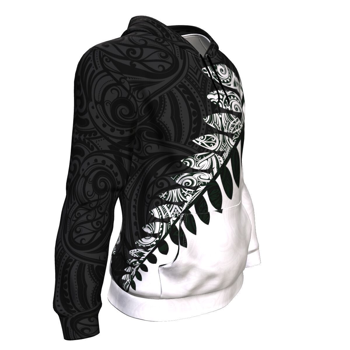 new-zealand-silver-fern-hoodie-black-white
