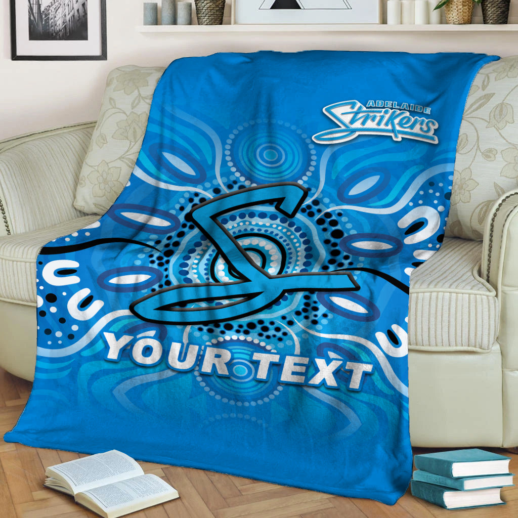 (Custom Personalised) Adelaide Strikers Aboriginal Cricket 2022 Blanket - LT12
