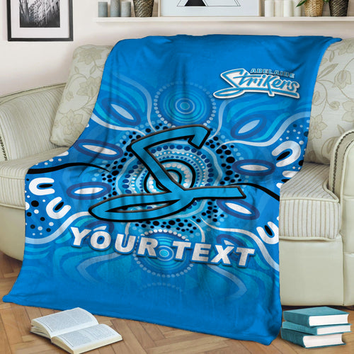 (Custom Personalised) Adelaide Strikers Aboriginal Cricket 2022 Blanket - LT12