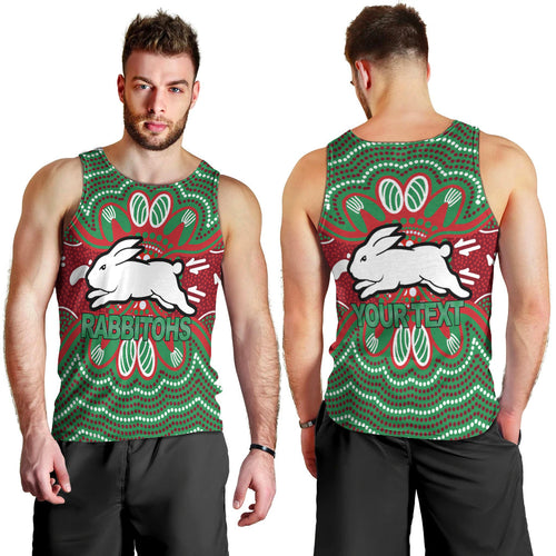 custom-personalised-rabbitohs-men-tank-top-aboriginal-dot-painting