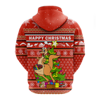Australia Christmas Kangaroo Aboriginal Pattern Hoodie - LT2