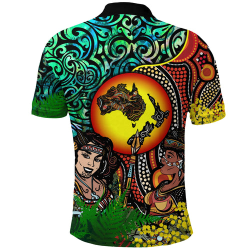 Australia Aboriginal Kangaroo Combine New Zealand Maori Kiwi Bird Polo Shirt - LT2