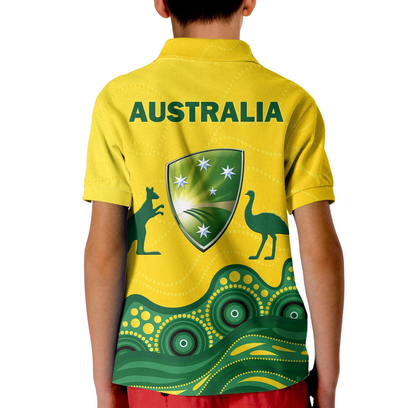 Australia Cricket Aboriginal Pattern Polo Shirt - LT2