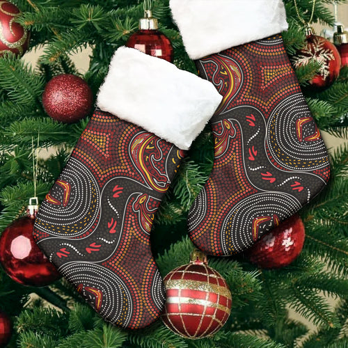 australia-aboriginal-christmas-stocking-australian-lizard-boomerang-dot-painting-art