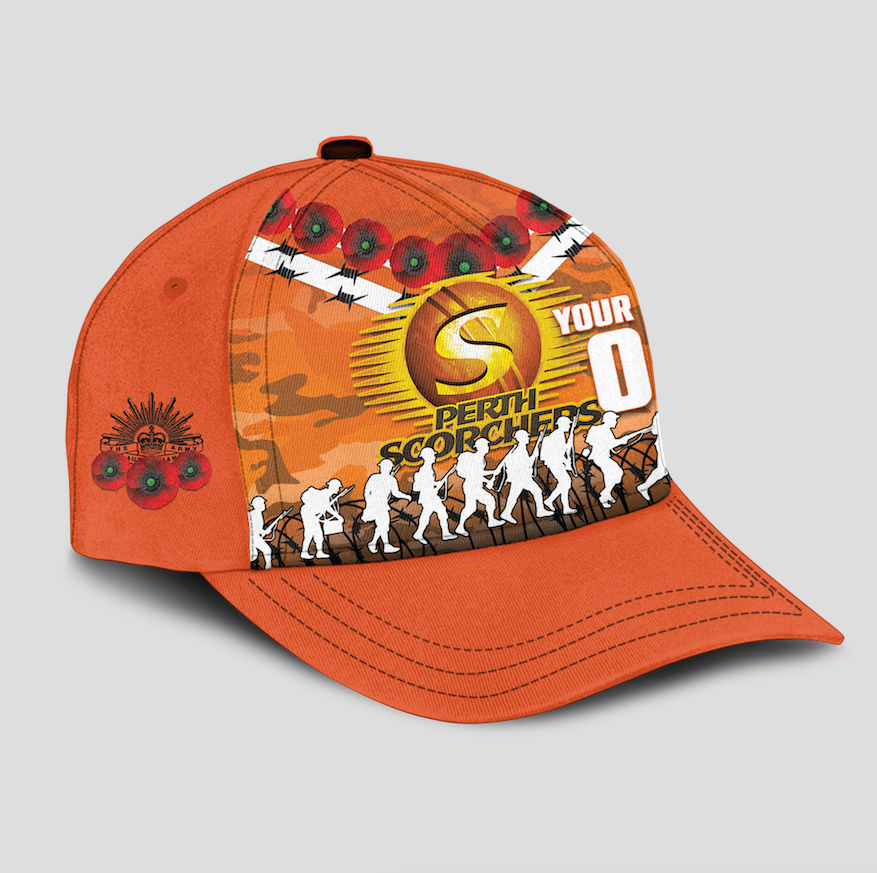 custom-personalised-perth-scorchers-anzac-2022-caps-camouflage-with-poppy