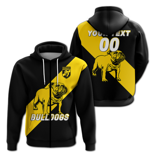(Custom Personalised) Bulldogs Bunbury Football 2022 Hoodie - LT12