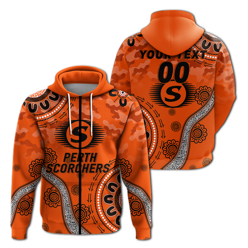 (Custom Personalised) Perth Scorchers ANZAC Day Aboriginal Hoodie - LT12